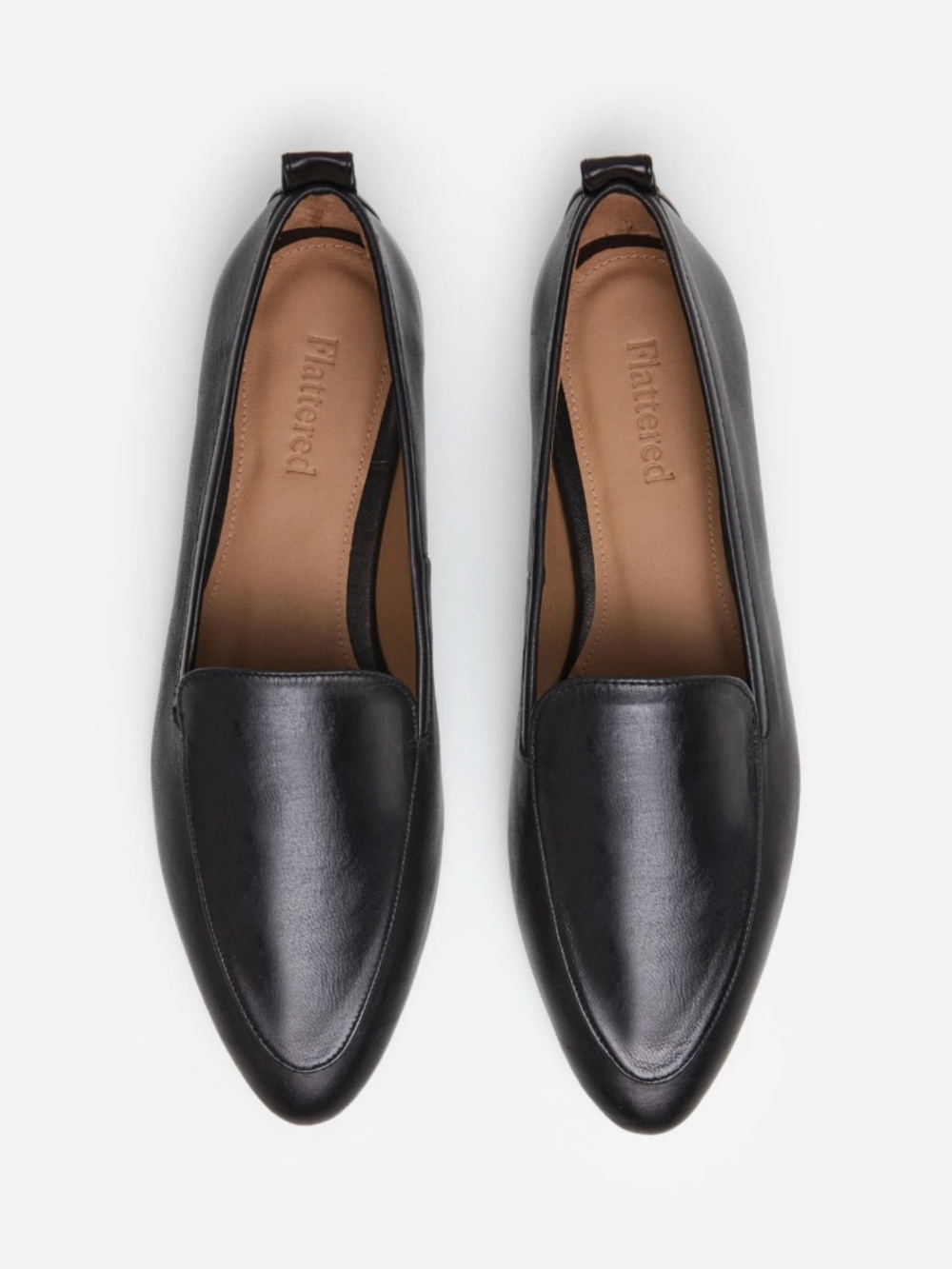 Flattered "Cajsa" Flats in Black Leather, Sz 37